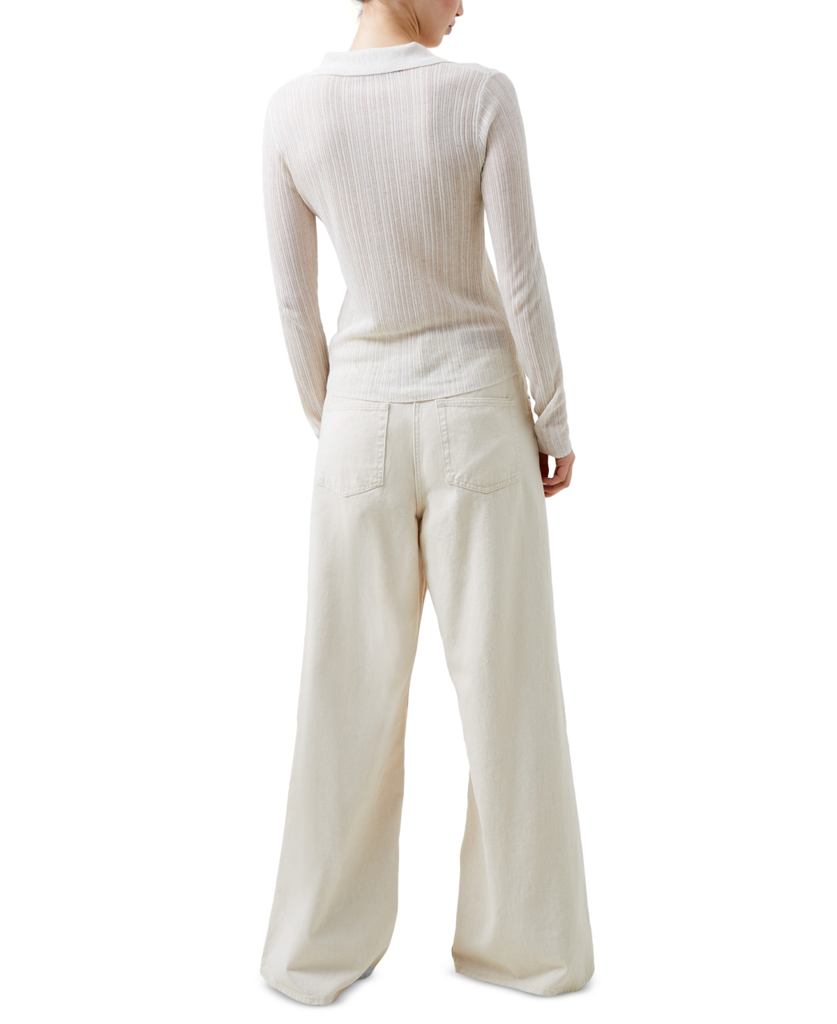 French Connection Women's Knit Polo Top In Beige
