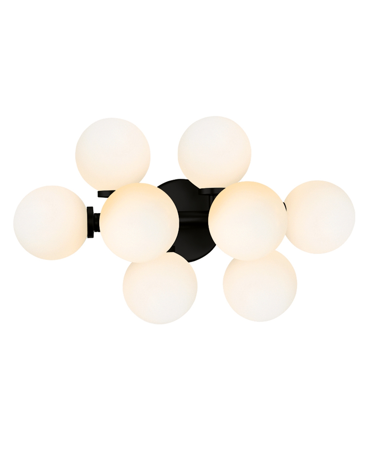 Shop Cwi Lighting 12" Metal Arya 8 Light Wall Sconce In Black