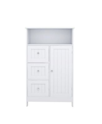Bathroom Standing Storage Cabinet With 3 Drawers And 1 Door