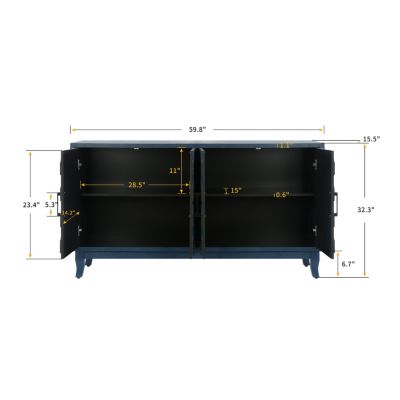 Vintage Style Lacquered Buffet Cabinet