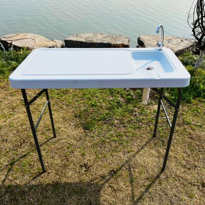 Outdoor Fish And Game Cutting Cleaning Table with Sink And Faucet