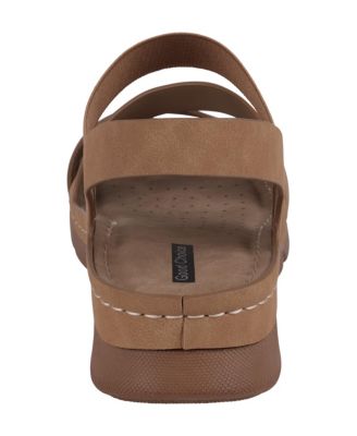 Women's Grange Perforated Strappy Elastic Comfort Flat Sandals