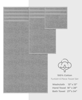 Edison 100% Cotton Luxury 6-Piece Towel Set