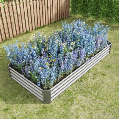 Metal Raised Garden Bed Kit for Flowers and Vegetables