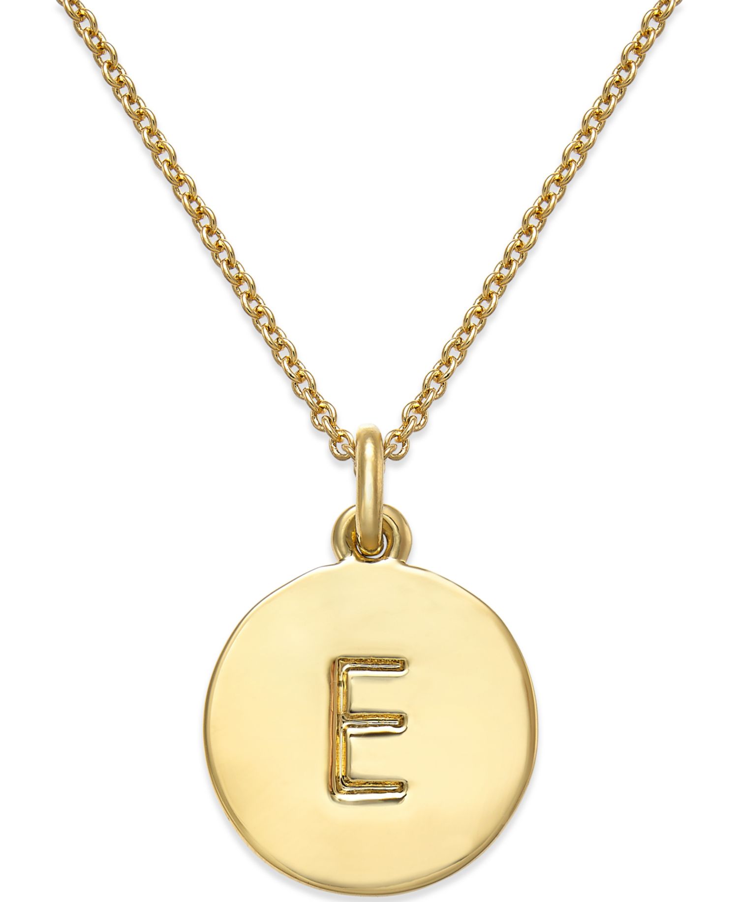 gold plated Initials Pendant Necklace, 17" + 3" Extender