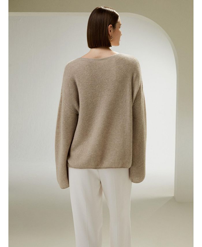 Part Two Livanapw Female Relaxed Fit Drop Shoulder Pullover, French Oak, L Donna