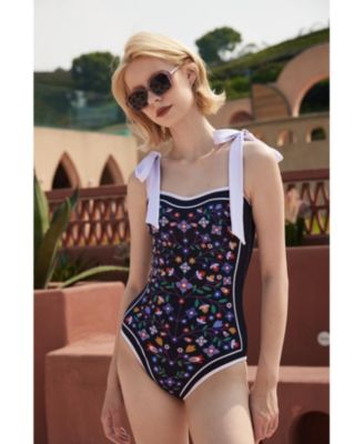 Women's Jungle Puzzle Reversible One-Piece Swimsuit