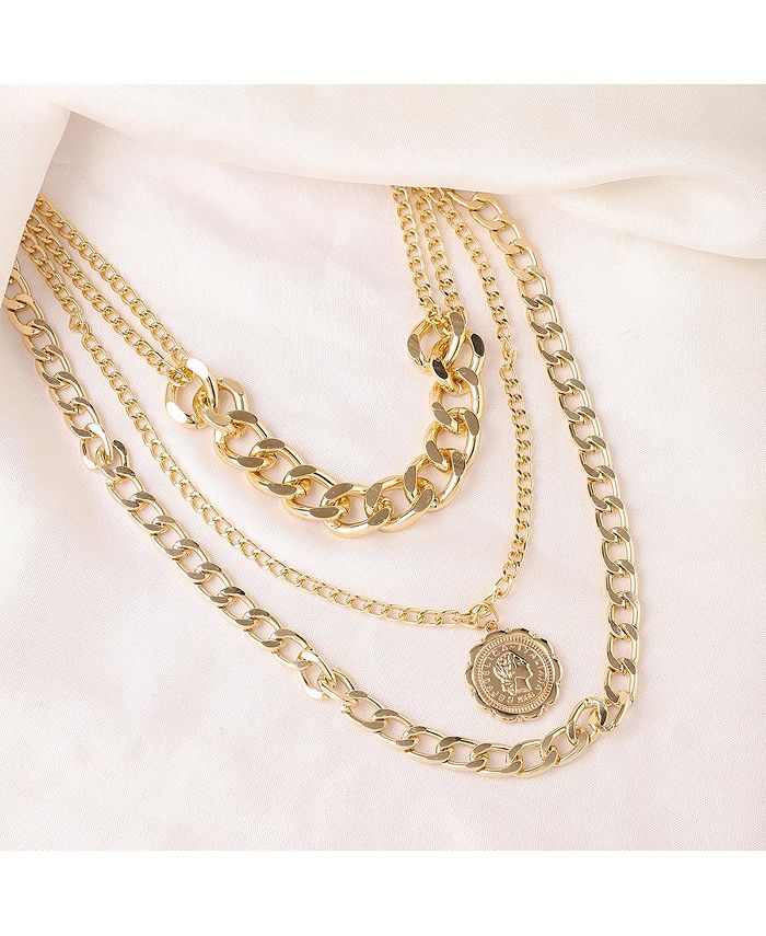 SOHI Women's Coin Multi-Layer Necklace - Macy's