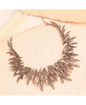Women's Feather Statement Necklace