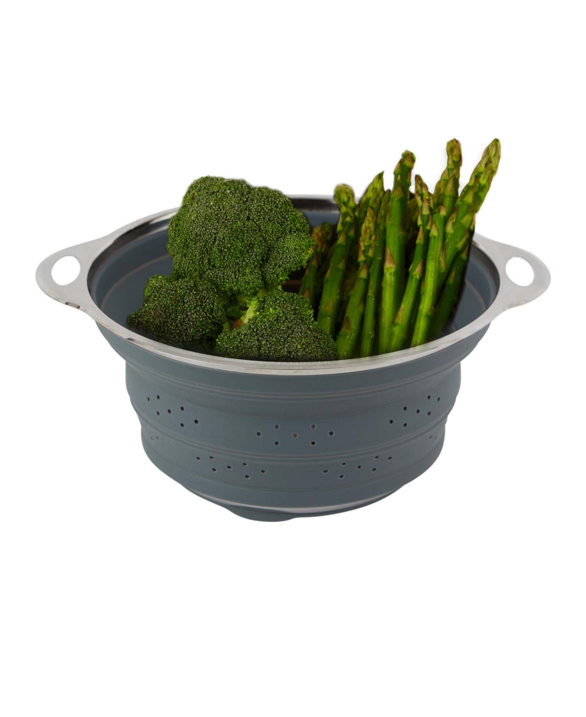 Rsvp International Endurance Silicone Stainless Steel Collapsible Colander