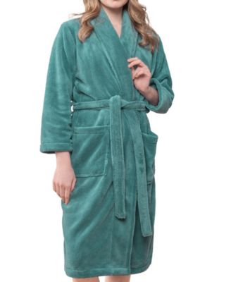 Unisex Luxury Hotel Spa Warm Shawl Collar Soft Plush Fleece Bath Robe