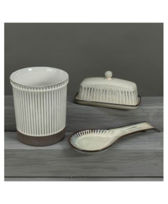Stoneware Colonnade Kitchen Accessories Set, 3 Piece