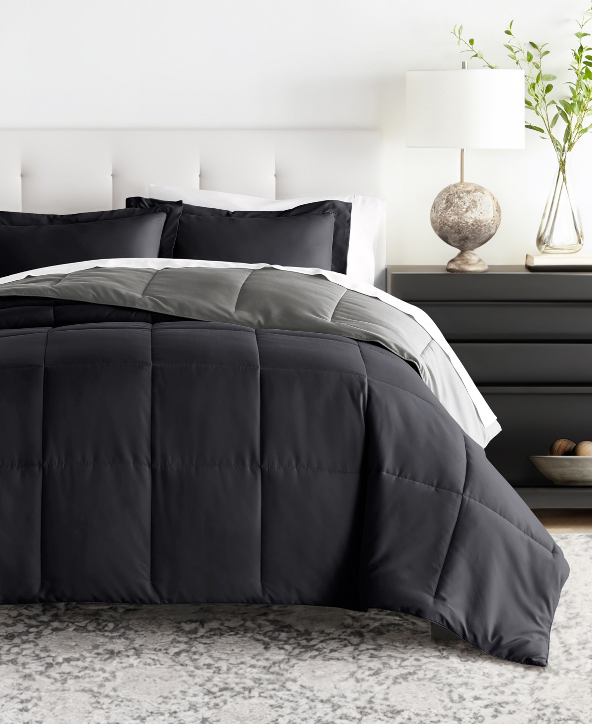 All Season Lightweight Down Alternative Reversible 2-Pc. Comforter Set, Xl - Fog