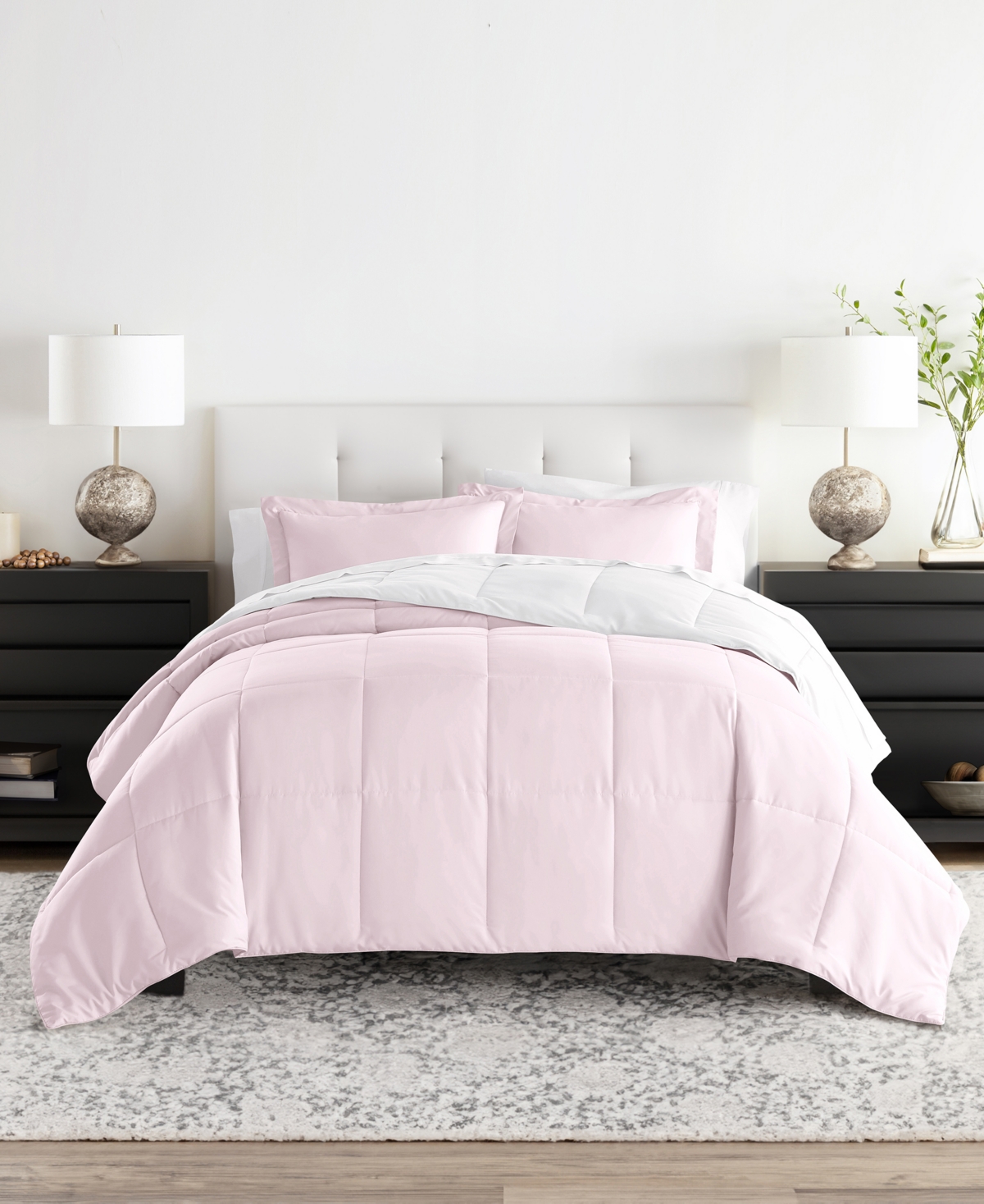 ienjoy Home All Season Lightweight Down Alternative Reversible 3-Pc. Comforter Set, Queen/Full