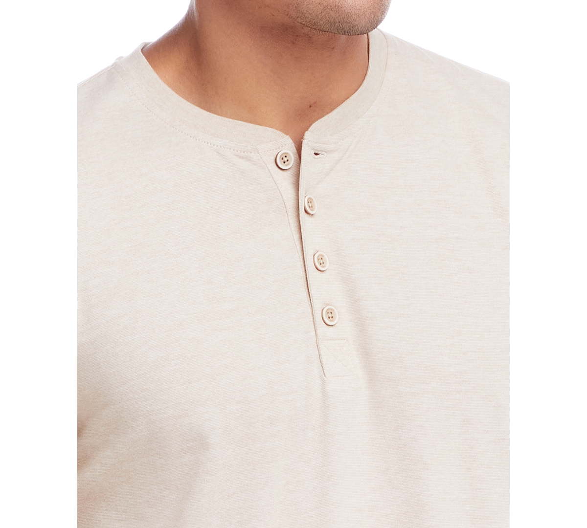 Weatherproof Vintage Men's Micro-stripe Long Sleeve Henley