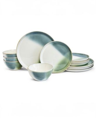 Sango Set Stoviglie In Gres 12 Pezzi Color Block Reactive – Servizio Per 4 – Piatti E Ciotole, Lavabili In Lavastoviglie