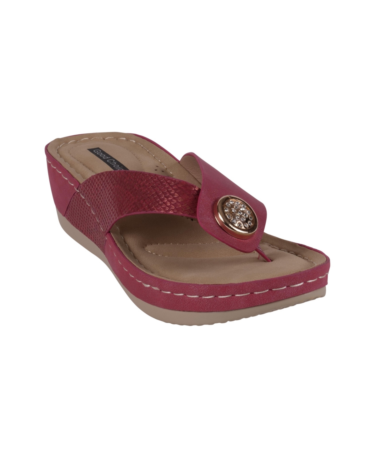 Gc Shoes Women's Dafni Thong Comfort Wedge Sandals