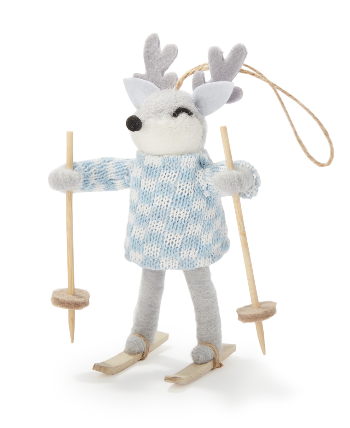 Holiday Lane Northern Lights Skiing Deer Ornament, Exclusively At Macy's In No Color