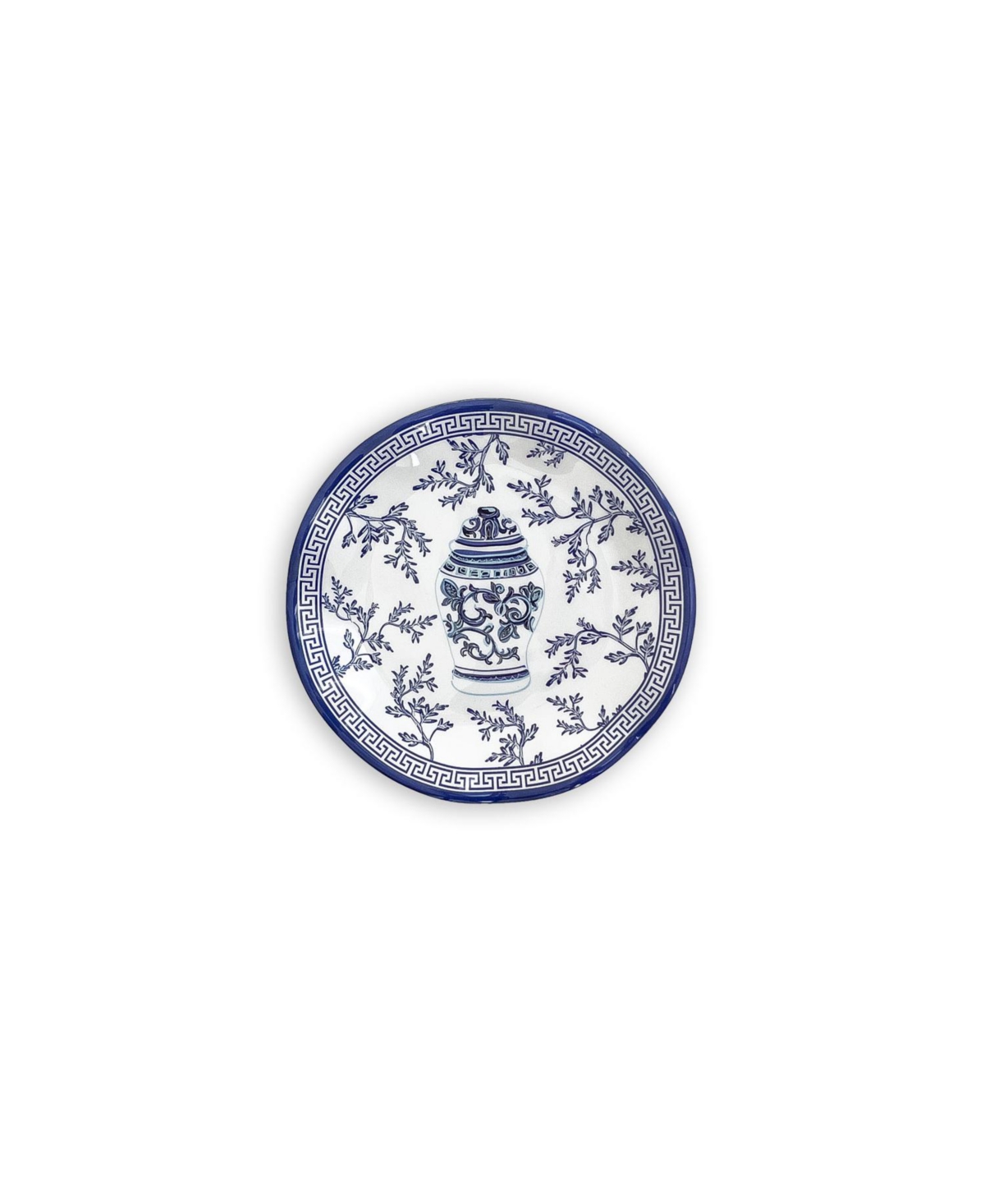 Q Squared Pagoda Appetizer Plates, Set Of 4 In White,blue