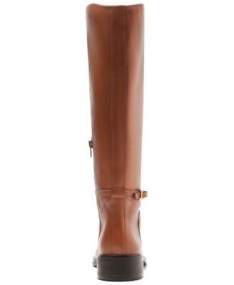 Women's Mckenna Low Block Wide Calf Leather Boots