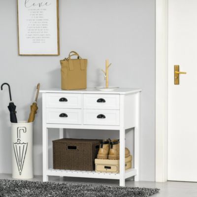 Console Table Sofa Table Sideboard with 4 Drawers
