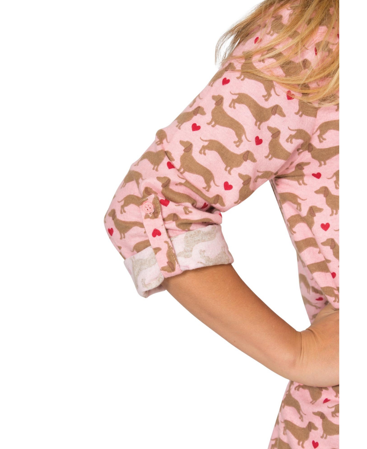 Dreams & Co. Plus Plaid Flannel Button-Front Sleepshirt