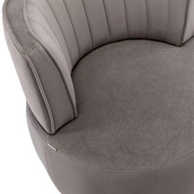 Streamdale Velvet Swivel Barrel Chairs for Living Room or Office