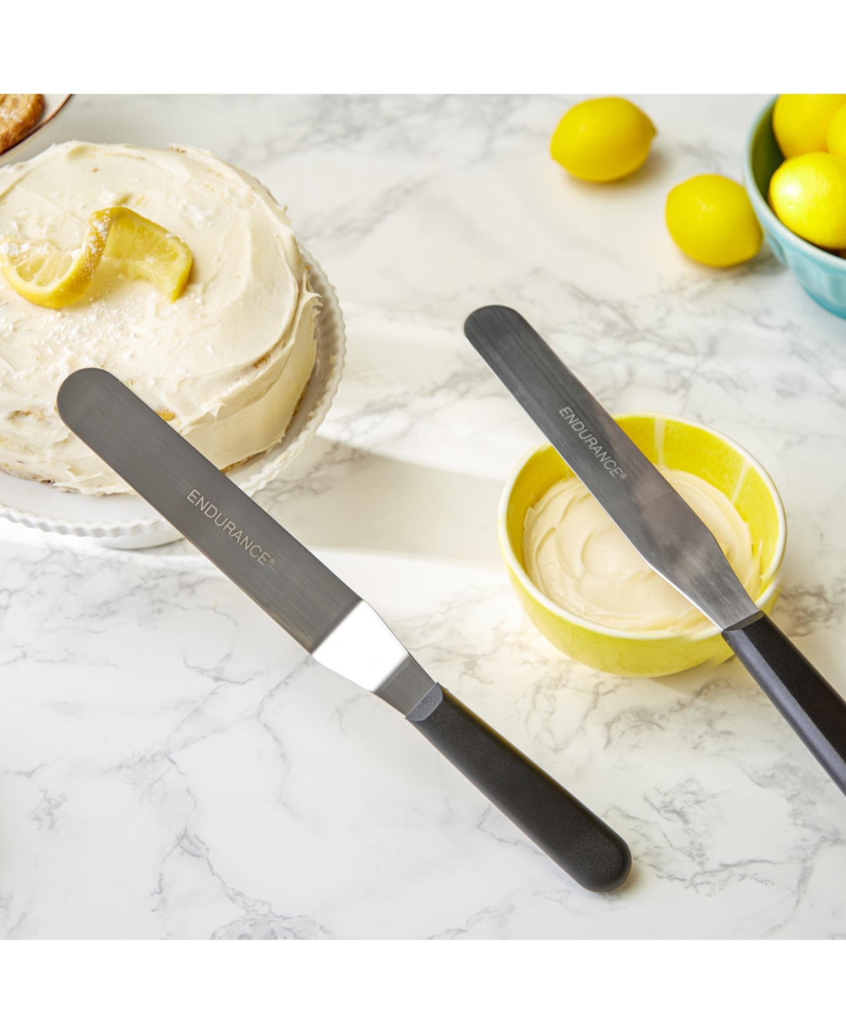 Rsvp International Endurance Stainless Steel 2 Piece Large Icing Spatula Set In Silver