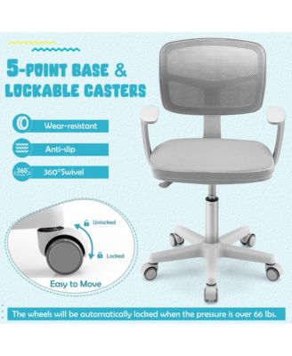 Auto Lock Kids Mesh Chair with Armrests Height Adjustable