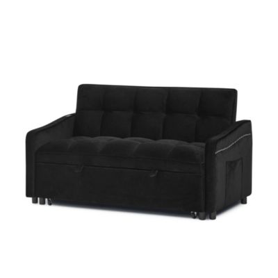 Streamdale Loveseat with Pull-out Bed, Adjustable Back & Pocket Arms