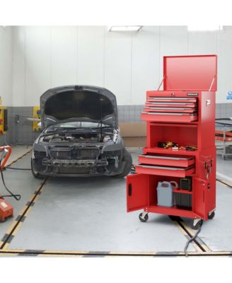 6-Drawer Rolling Tool Chest 3-in-1 Heavy-Duty Storage Cabinet with Universal Wheels