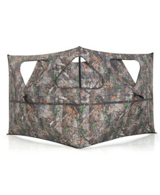 Turkey Hunting Ground Blind 2-Panel Pop Up Fence with 3 Shoot Through Ports