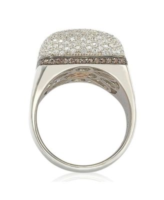 Suzy Levian Sterling Silver Cubic Zirconia Pave Dome Ring