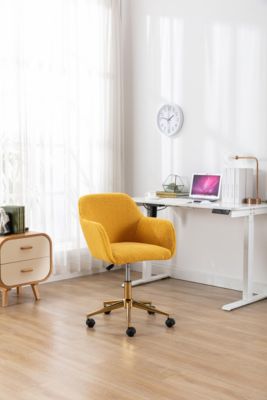 Modern Adjustable Office Chair with Teddy Fabric