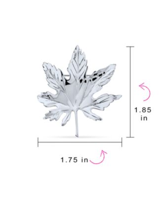 Large Canada National Symbol Maple Leaf Pin Brooch Maple Tree Accessory Sterling Silver