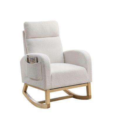 Modern Accent Rocking Chair with Pockets