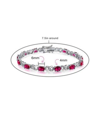 9CT Cubic Zirconia Pink Oval CZ Romantic Love Knot Symbol Milgrain Infinity Tennis Bracelet Rose Plated