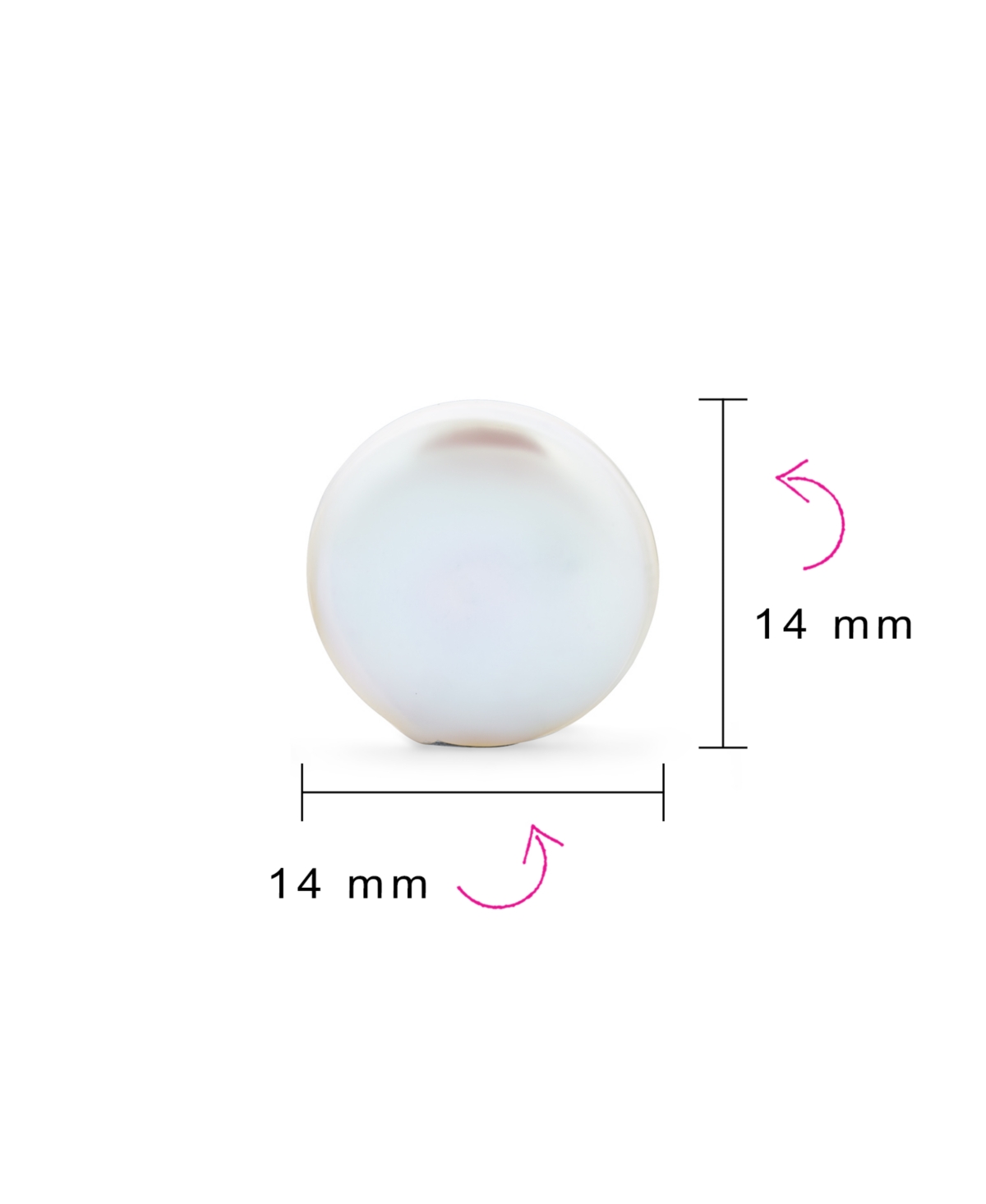 Bling JewelryBiwa Coin Freshwater Cultured Pearl Clip On Earrings For Women Non Pierced Ear Sterling Silver - White