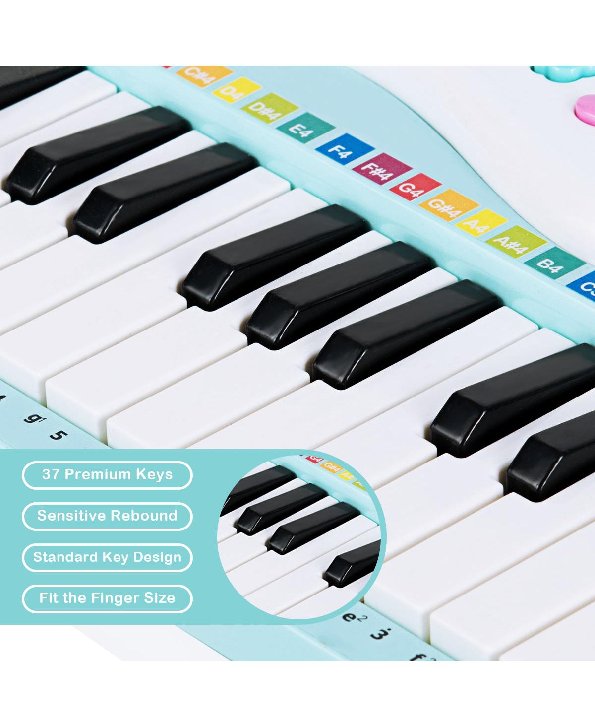 Costway 37-Key Kids Piano Keyboard Playset Electronic Organ Light