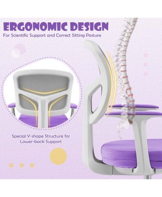 Auto Lock Kids Mesh Chair with Armrests Height Adjustable