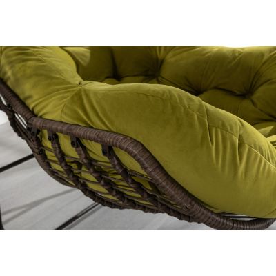 Padded Rattan Rocking Chair