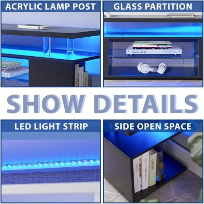 70" TV Stand with Sliding Drawer & Side Cabinet