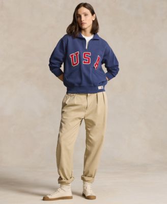Polo Ralph Lauren Women's Team USA Fleece Quarter-Zip - Macy's