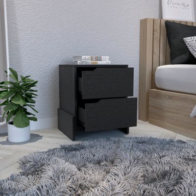 Streamdale Haines Nightstand With 2-Drawers, End Table With Sturdy Base