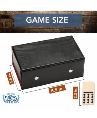 WE Games Double Twelve Dominoes - Ivory Colored Tiles, Thick Size