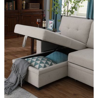 Streamdale Upholstered Pull Out Sectional Sofa With Chaise