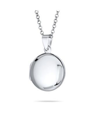 Bling Jewelry Medium Simple Dome Round Circle Photo Lockets For Women ...