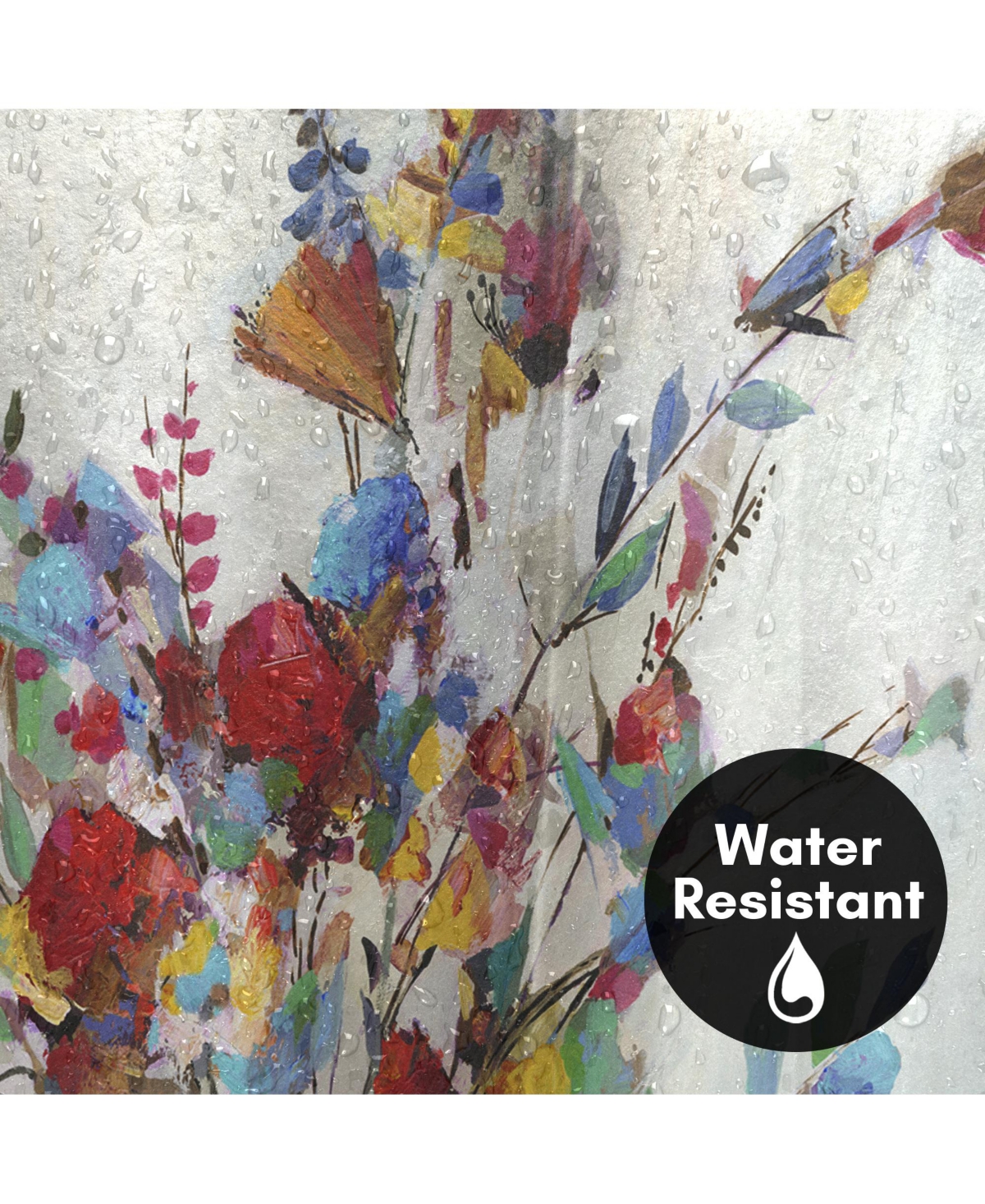 71x74 Floral Shower Curtain - Spring Bouquet by Pi Creative Art