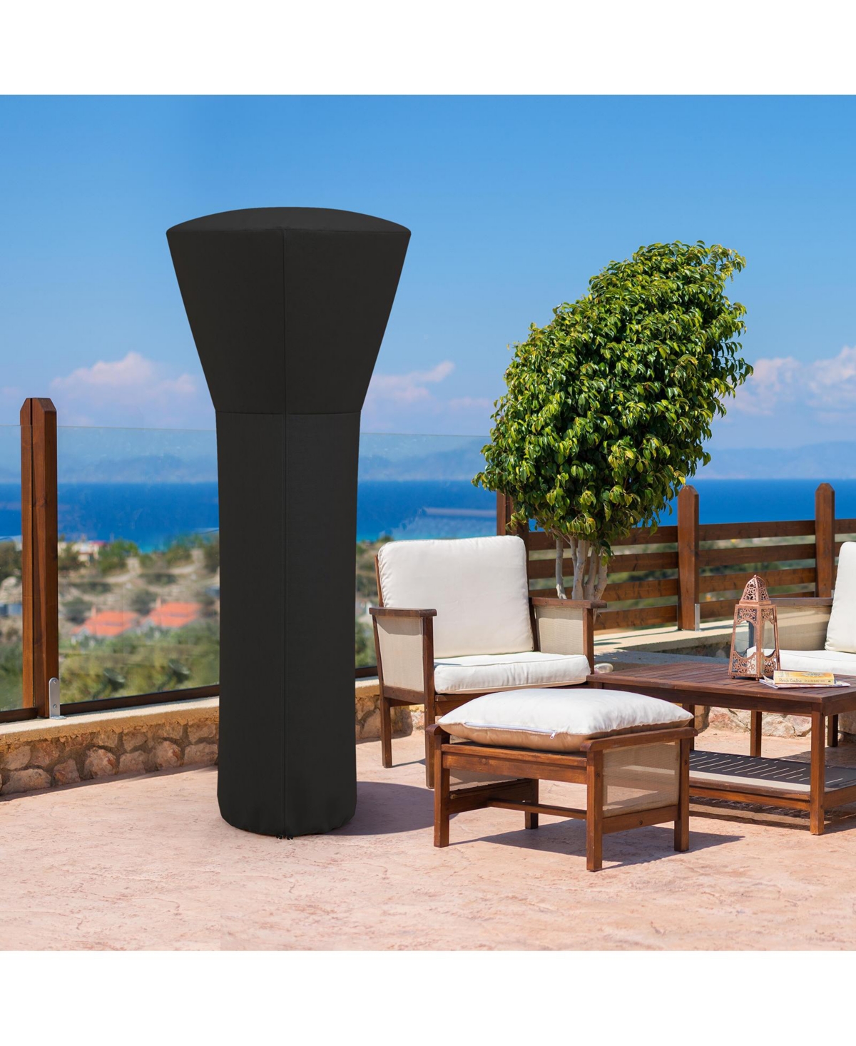 Costway Patio Standing Propane Heater Cover Waterproof W/Zipper and Bag