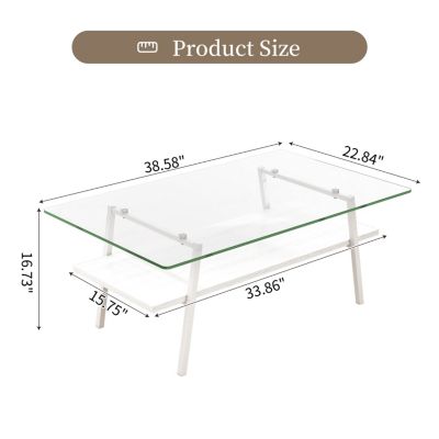 Metal and Glass Coffee Table